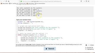 Building Java Programs Self-Check 5.9 doWhileSeash