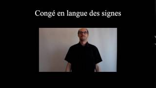 Congé en langue des signes française