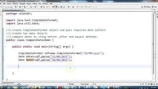 How to compare dates by using date class methods in java?