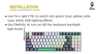 MACHENIKE K500-B94 Mechanical Gaming Keyboard User Manual