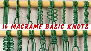 16 Macrame Basic Knot [TUTORIAL] - 16 Nút thắt macrame thông dụng