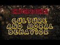 CHAPTER TWO : CULTURE AND MORAL BEHAVIOR