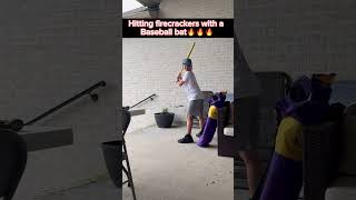 Hitting firecrackers w a baseball bat🧨🧨🧨 #country #viral #fypシ #fireworks #shorts #funny