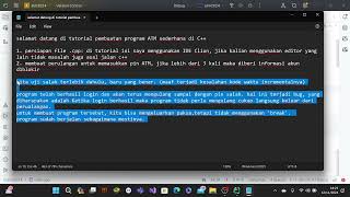 program atm sederhana c++