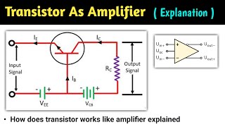 transistor as an amplifier | transistor as an amplifier animation | operational amplifier | L-4