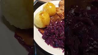 Cooking German Red Cabbage, Dumpling and Pork Steak #cooking #food #healty #yummy #❤️