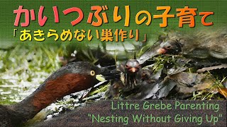 カイツブリの子育て、１章「あきらめない巣作り」すべては順調かと思われたが！