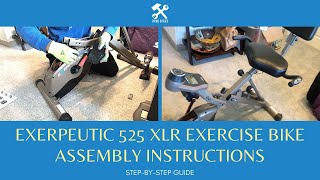 Exerpeutic Gold 525XLR Folding Recumbent Exercise Bike Assembly Instructions (Step by Step Guide)