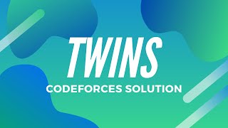 Twins - Codeforces (161A) Solution