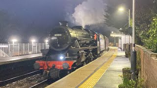 “Steam special” 45212 Black 5 1Z14 York to King’s Cross chuff - chuffs through Lea Road 17:51 4L