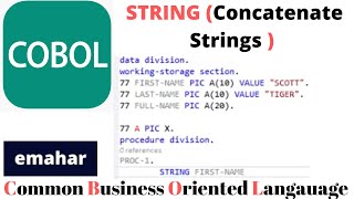 STRING - Concatenate String in COBOL | COBOL