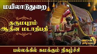 மயிலாடுதுறை தருமபுரம் ஆதீன மடாதிபதியை பல்லக்கில் சுமக்கும் நிகழ்ச்சி|PALAKKU NIGAZHCHI