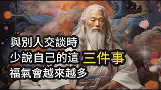 與別人交談時，少說自己的這三件事，福氣會越來越多！