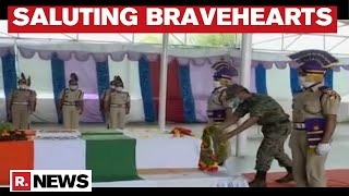 J\u0026K: Wreath Laying Ceremony For Martyred CRPF Jawans Held In Srinagar