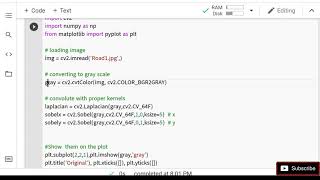Basic Image Processing Using Python Tutorial 11 ( Laplacian, Sobel, Canny Edge Detector )