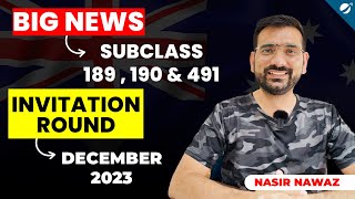Get Ready for Invitation Round In December 2023 ? | Australian Immigration News 2023 | 189 190 & 491