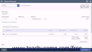 QuickBooks Online Plus 2015 Tutorial Entering a Partial Payment Intuit Training