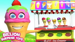 Ice cream Song - BillionSurpriseToys Nursery Rhymes, Kids Songs