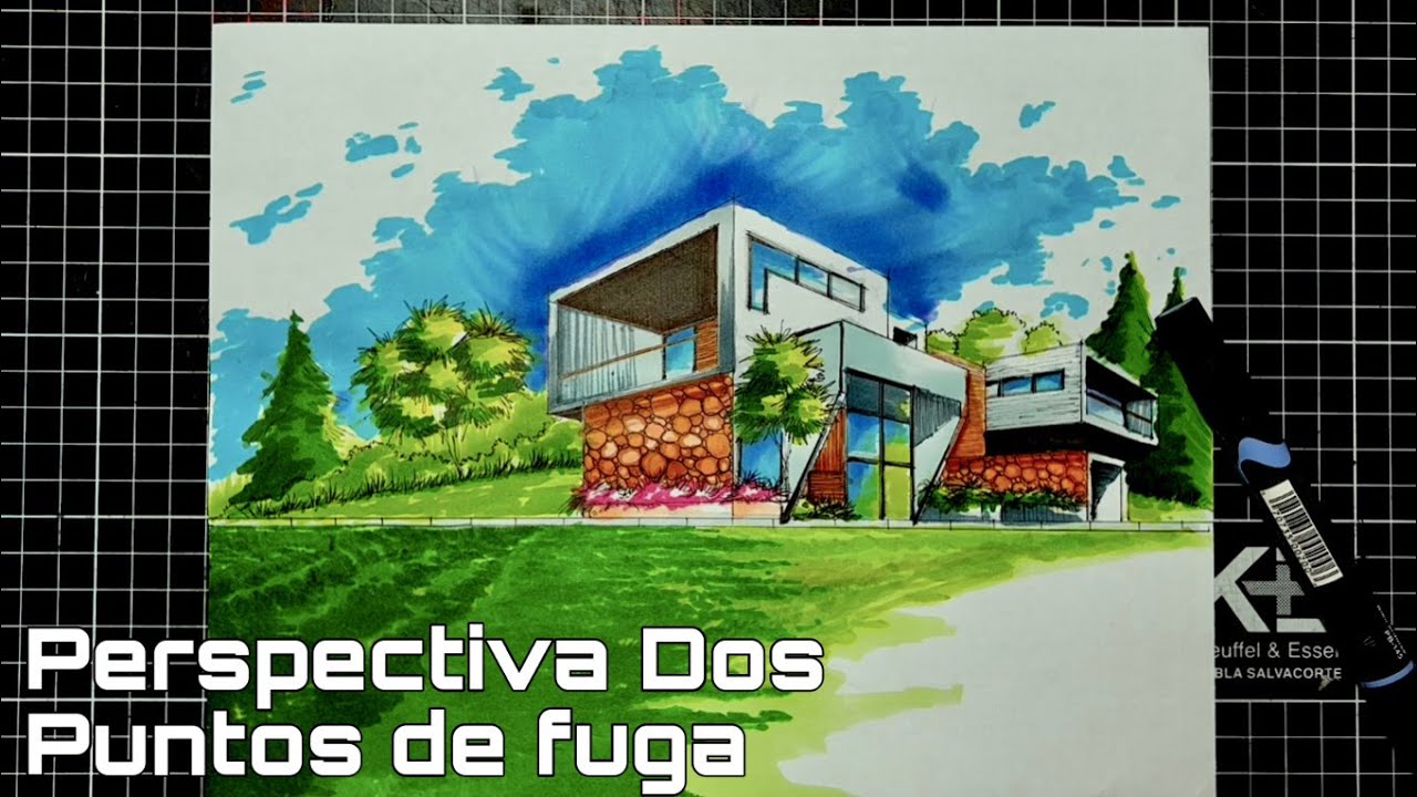 Dibujo Ii Perspectiva Exterior A Dos Puntos De Fuga Youtube – eroppa