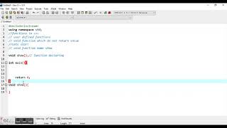 c++ functions| void function |function without return value