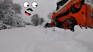 Fun in the Snow #101:  Testing the Kubota SSV65 in the snow.