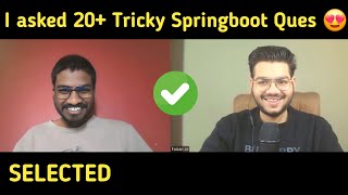 Java Spring Boot 3 Yrs Interview Experience