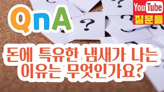 돈에 특유한 냄새가 나는 이유는 무엇인가요?