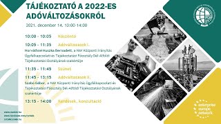 Online tájékoztató a 2022-es adóváltozásokról