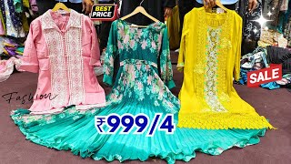 👉4 Fancy Gowns At only ₹999/- | Readymade Suits Pakistani Style Frocks Kurtis, Gowns,