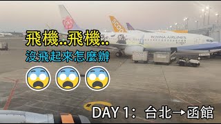 【山姆賀】北海道我又來了~飛機沒辦法起飛，終於看到涵館漂亮的夜景！