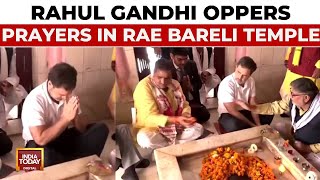 Rahul Gandhi Rae Bareli Visit: Rahul Gandhi Offers Prayers At A Temple In Rae Bareli | India Today