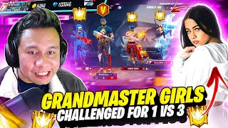 Pro Grandmaster Girls Challenged My Youtuber Friend For 1 Vs 3 😱 I took Revenge || Tonde Gamer