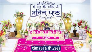 Sehaj Path Ang 516 To 526 | Bhai Sromandeep Singh Parmeshar Dwar | Emm Pee