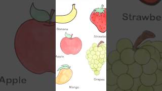 drawing fruits so easy😊 #youtubeshorts
