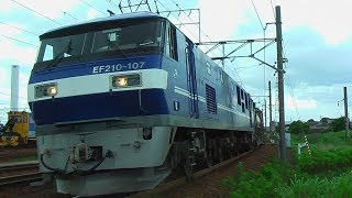 会話警笛あり　遅れEF210-107　SGS　60レ　安治川口～東京タ