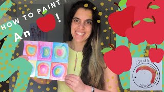 How to Paint an Apple | Art with Ms. Choate | #stayhome & paint #withme