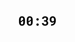 39 Second Countdown Timer - White Background