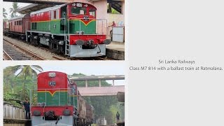 Class M7 814 with a ballast train at Ratmalana.