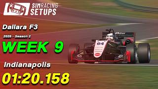 IRacing - Dallara F3 - Hotlap Indianapolis 01:20.158 + SETUP (2026S2 W9)