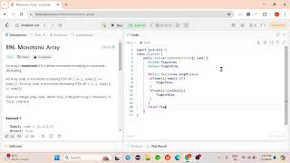 896 Monotonic Array #leetcode #dsa #java #javacoding #codingchallenge #best #code #forloop #study