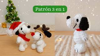 Teje tu Snoopy Navideño 🎄 Snoopy Amigurumi | Crochet Tutorial paso a paso - Fácil