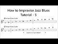 How to Improvise - F Blues - Tutorial for Tenor Sax -5 (Major and minor Blues Scale)