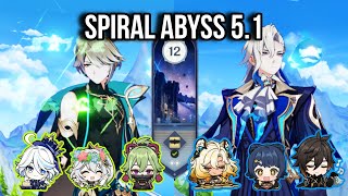 C0 Al-Haytam Furina Quickbloom & C0 Neuvilette Vaporize | Spiral Abyss 5.1 | Genshin Impact