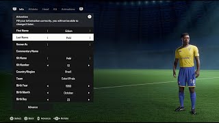 Pele FIFA 24 pro clubs look alike tutorial | EA SPORT FC 24 | Brazil | GOAT |  LEGEND