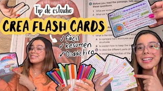 cómo hacer tarjetas didácticas de estudio / flash card
