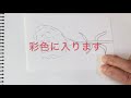 【アートセラピー】５分で描けるかんたん絵手紙（カーネーション）