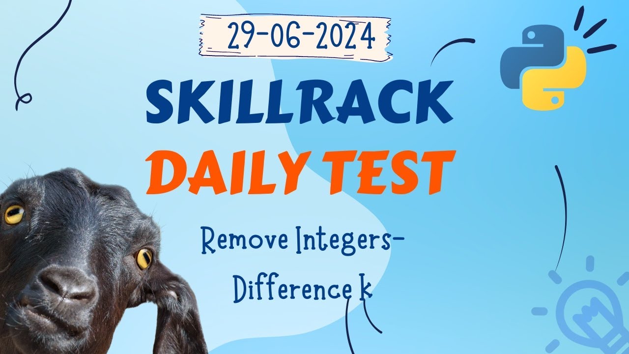 Skillrack Daily Test Solution 29 06 2024 Python Youtube