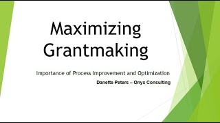 Blackbaud Webinar: Maximizing Grantmaking