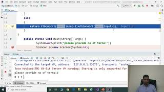Fibonacci Series using Recursion in Java - Part 2