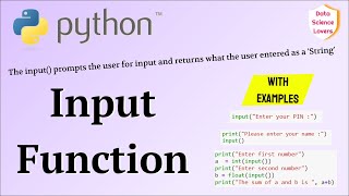 Basic Python Tutorial - 10 ... How To Take Input From Users || Input Function in Python #python